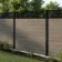 LuxeLine Composite Fence Panel Light Grey 6ft High - Jungle Decorative Screen with Aluminium Post