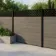 LuxeLine Composite Fence Panel Light Grey 6ft High - Lattice Decorative Screen with Aluminium Post