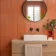 Ribbon Light Terracotta Orange Ridged Effect Ceramic Gloss Wall Tiles