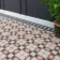 Churchill White & Navy Blue Border Matt Victorian Tiles