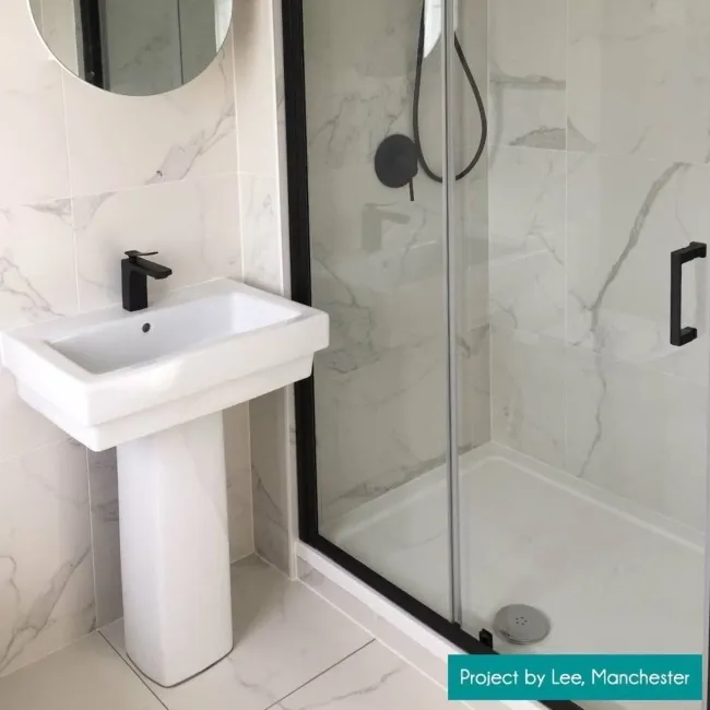 Cappella White Matt Marble Effect 605x605 Wall and Floor Tiles