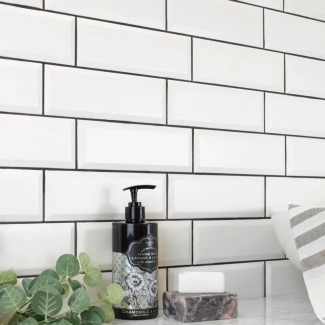 Plush Antique White Matt  Large Metro Wall Tiles