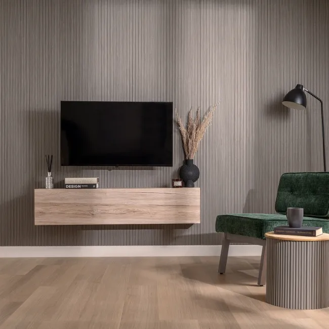 Trepanel Flex® Ash Grey Flexible Wood Panels 2400x300