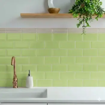 Antique Le Vert De Maisons Green Crackle Metro Tiles