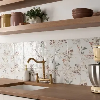 Lucy Forest Gloss Multicolour Patterned Porcelain Wall Tiles
