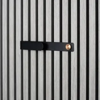 Trepanel Customise® Black Horizontal Metal Hook with Brass Screw