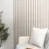 Trepanel Design® Light Oak on Antique White Felt Curve Acoustic Wood Slat Panels