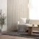 Trepanel Design® Light Oak on Antique White Felt Curve Acoustic Wood Slat Panels
