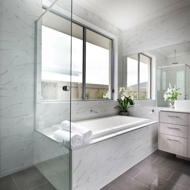 Vena Biana Flat Matt Marble Effect Metro Tiles 30x10