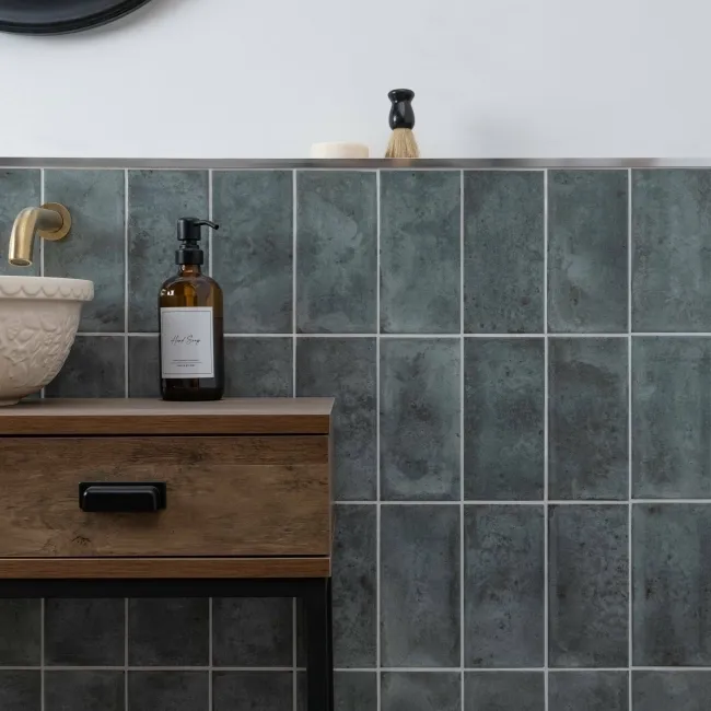 Farringdon Green Gloss Metro Wall Tiles