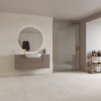 Alchemy Earth Beige Limestone Effect Anti Slip Porcelain Tile 900x900mm