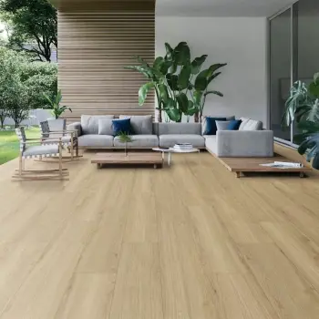 Naku Light Oak Wood Effect Matt Porcelain Outdoor Slab Tile