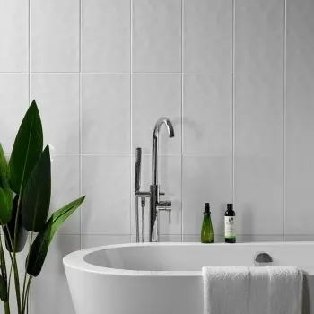 Innocence White Bumpy Gloss Plain Wall Tiles
