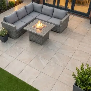 Quarstone Beige Stone Effect Matt Anti Slip Outdoor Porcelain Slab
