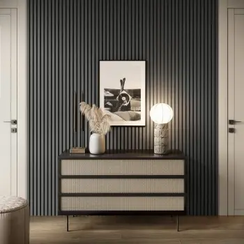Trepanel Lite® Flexible Noir Black Acoustic Wood Wall Panels