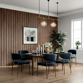 Trepanel Design® Autumn Brown Multi-Width Acoustic Wood Wall Panels