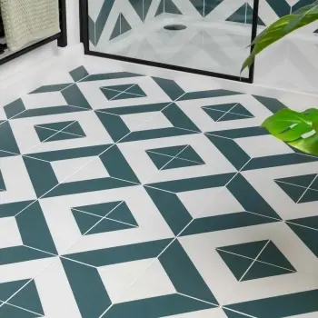 Zebra Green and White Matt Striped Patterned Wall and Floor Tiles