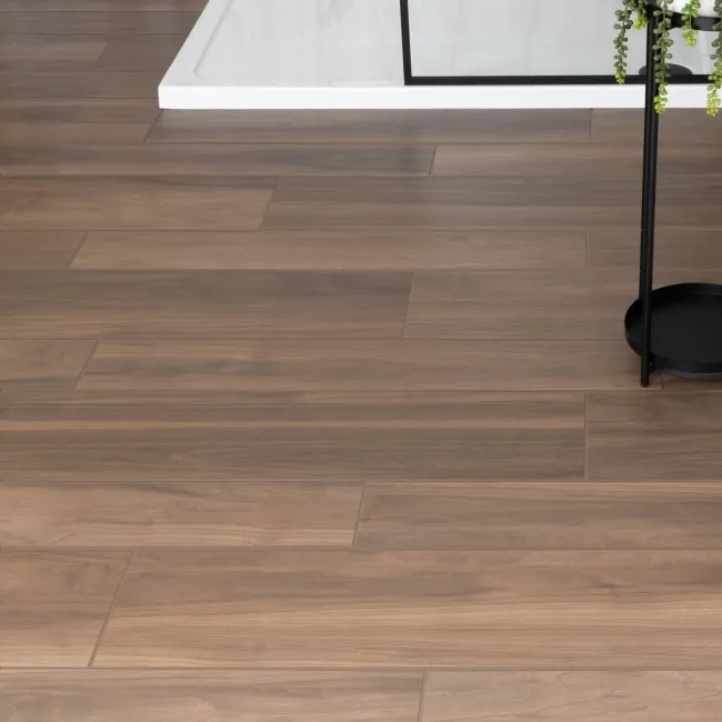 Heartwood Coffee Brown Matt Rectified Wood Effect Floor Tiles 888x220