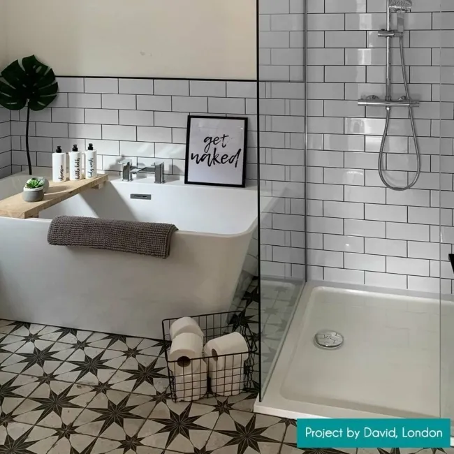Flat Ceramic Whitechapel Gloss White Metro Tiles
