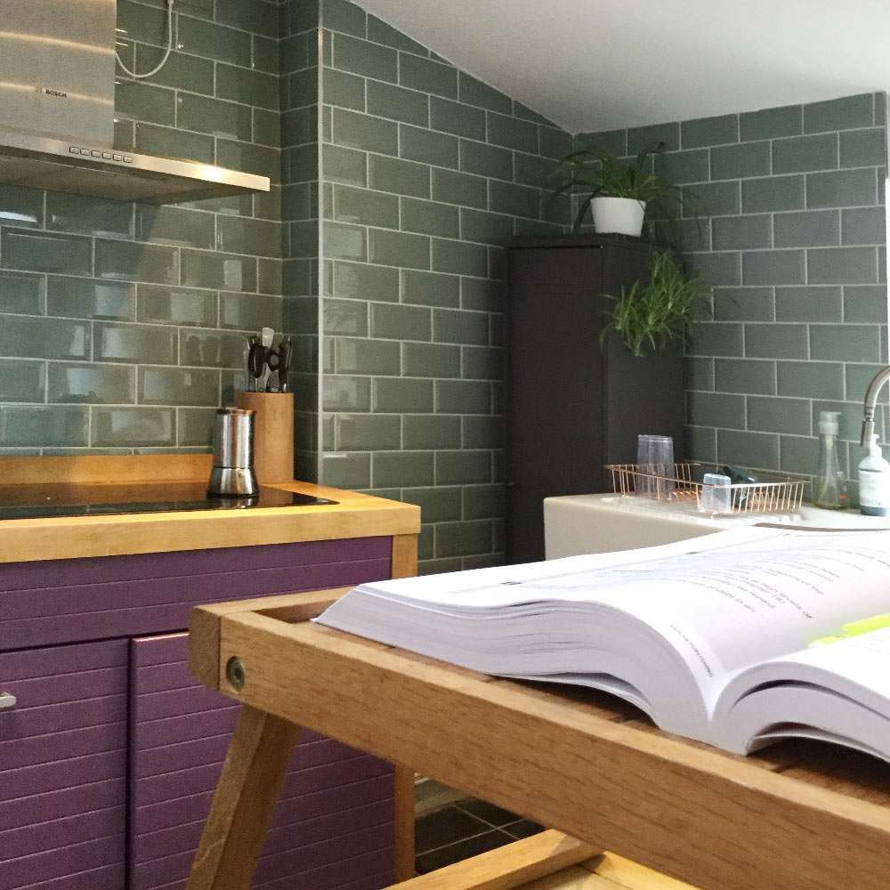 Wayne Revived His Kitchen with Sage Green Metro Tiles
