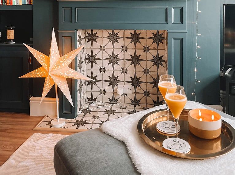 Mollie Created a Stunning Feature in her Disused Fireplace with our Scintilla Tiles