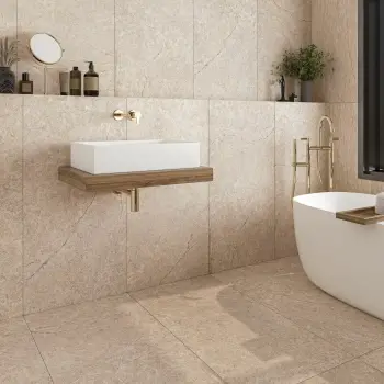 Alchemy Earth Beige Limestone Effect Anti Slip Large Porcelain Tile 1200x600mm