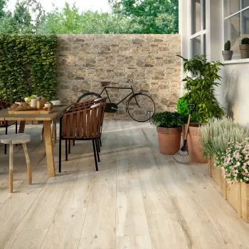 Atelier Beige Wood Effect Anti Slip Porcelain Floor Tile