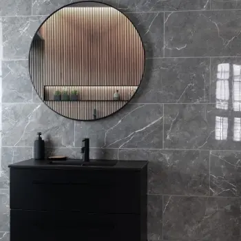 Belvedere Dark Grey Marble Effect 600x300 Tiles
