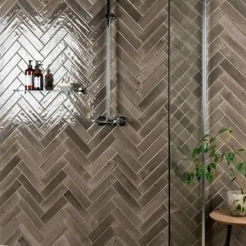 Hope Espresso Gloss Brick Effect Wall Tiles