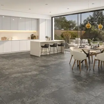 Gravity Dark Grey Matt Stone Effect Wall & Floor Tiles 