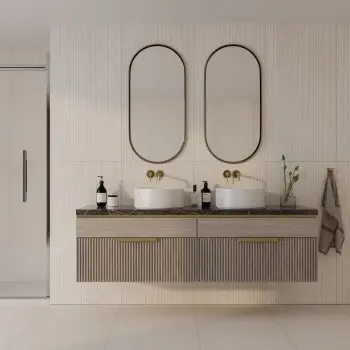 Fargo Beige Matt Stone Effect Structured Wall Tiles 1200x600