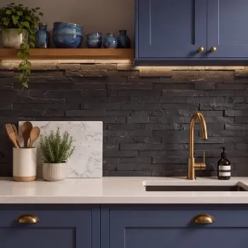 Ledgestone Black Split Face Slate 300x150 Tiles
