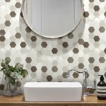 Ligo Glass Latte Hexagon Mosaic