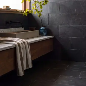 Mahal Black Brushed Slate Tiles