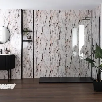 Trepanel Aqua® Gloss Multicolour Onyx Effect PVC Bathroom Wall Panel