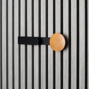 Trepanel Customise® Wooden Hanger Natural Horizontal Metal Hook
