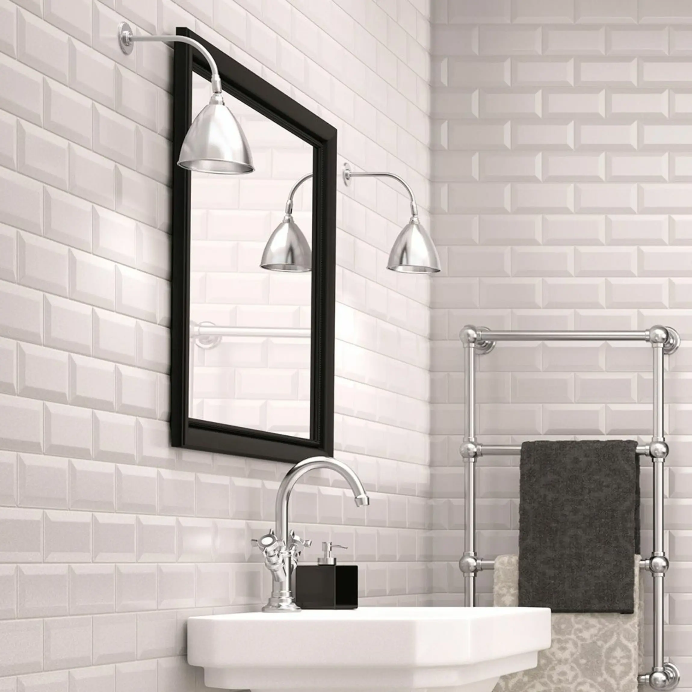 Metro Chalk Farm White Matt Tiles