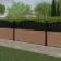 LuxeLine Composite Fence Panel Teak 3ft High - Floral Decorative Screen with Aluminium Post