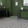 Churchill Monochrome Black & White Mosaic Victorian Matt Tiles