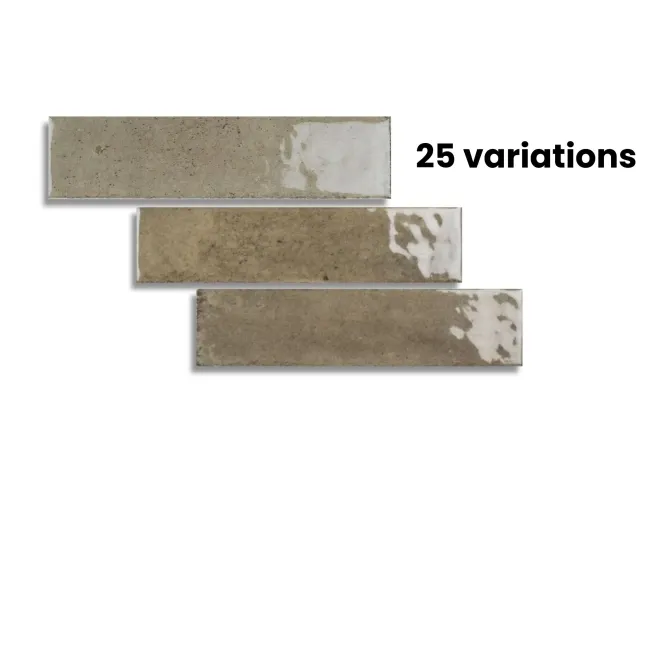 Hope Mink Brown Gloss Ceramic Brick Wall Tiles