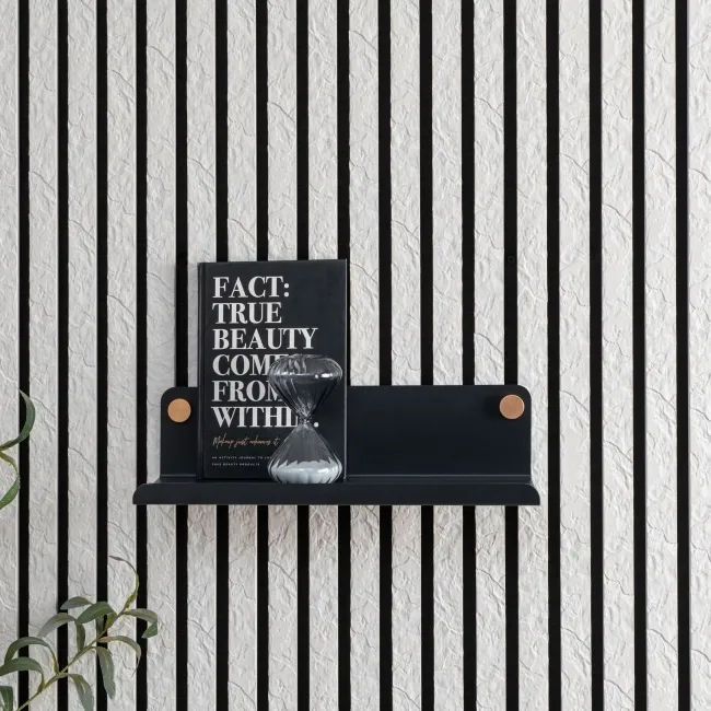 Trepanel Customise® Black Shelf 359mm Inc Brass Twist-Lock System