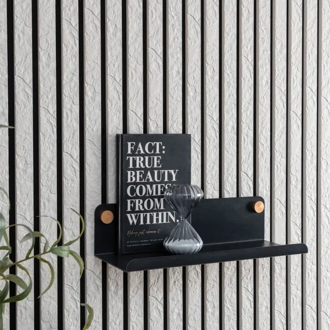 Trepanel Customise® Black Shelf 359mm Inc Brass Twist-Lock System