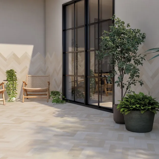 Caliza Sand Stone Effect Porcelain Outdoor Brick Paving