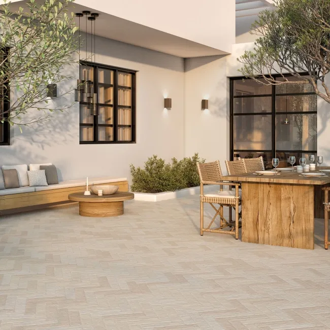 Caliza Sand Stone Effect Porcelain Outdoor Brick Paving
