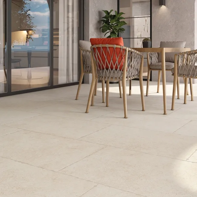 Caliza Sand Stone Effect Matt Porcelain Outdoor Slab Tile