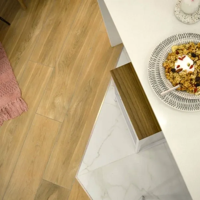 Tiveden Beige Wood Effect Porcelain Floor Tiles