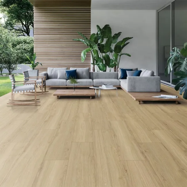 Naku Light Oak Wood Effect Matt Porcelain Outdoor Slab Tile