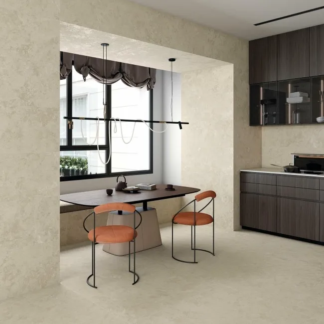 Vesta Cream Matt Travertine Effect Wall and Floor Tiles