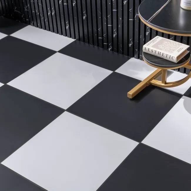Ebony Matt Pure White Tile