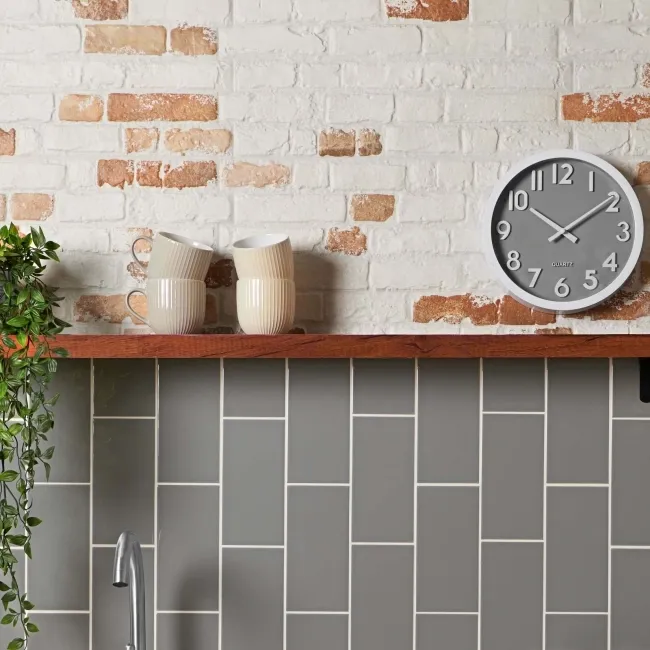 Sloane Square Flat Gloss Grey Metro Tiles